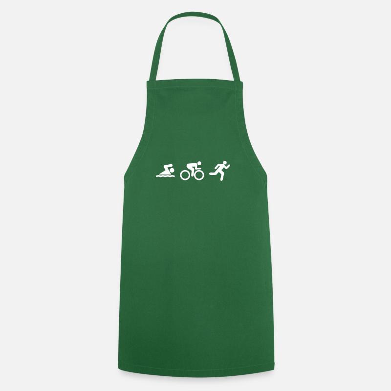 triathlon - Tablier de cuisine - vert foncé