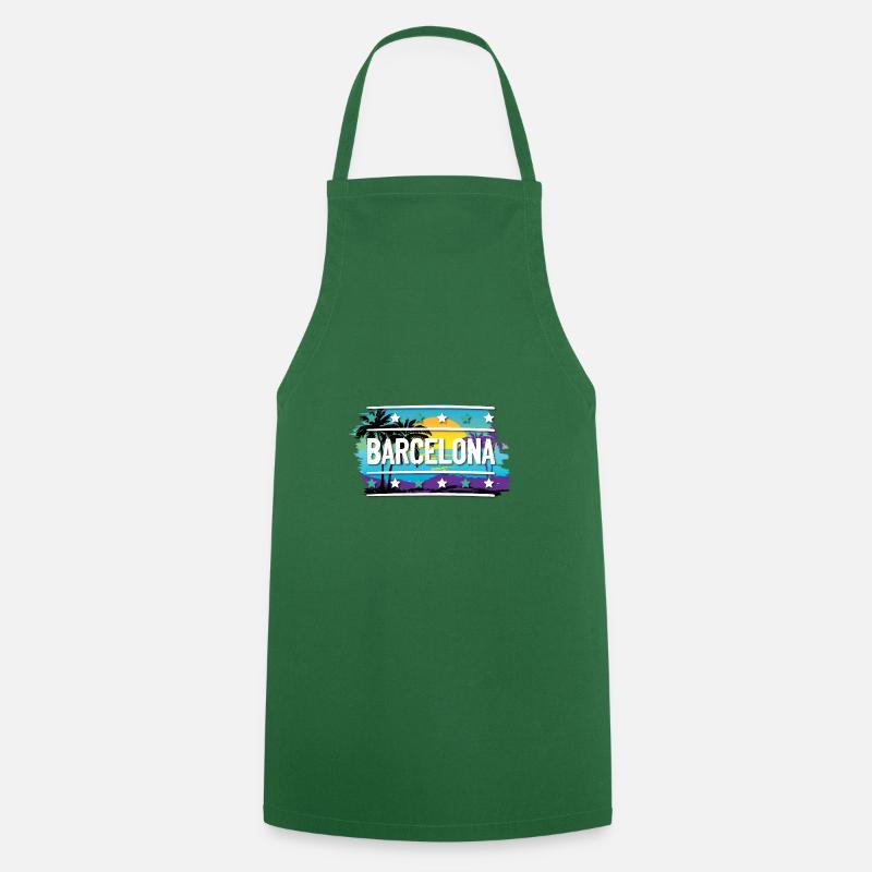 Barcelona - Cooking Apron - green