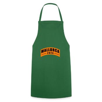 Mallorca 2023 - Cooking Apron - green - Front - AI Model Male 185 dark (185cm)