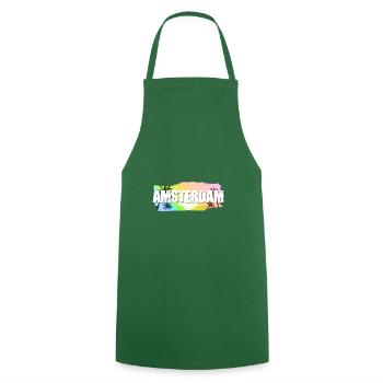 Amsterdam - Tablier de cuisine - vert foncé - Devant - AI Model Male 185 dark (185cm)