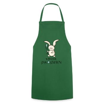 Frohe Ostern Osterhase - Kochschürze - Grün - Vorne - AI Model Male 185 dark (185cm)