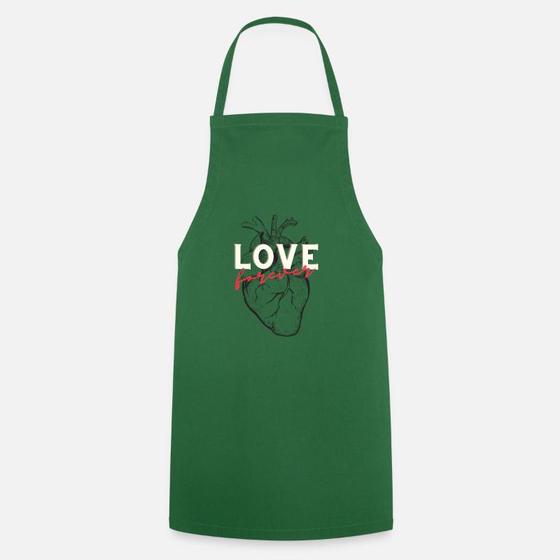 Love Forever - Cooking Apron - green