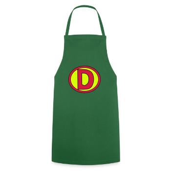 Super, Superheld, Superheldin, Hero, D - Cooking Apron - green - Front - AI Model Male 185 dark (185cm)