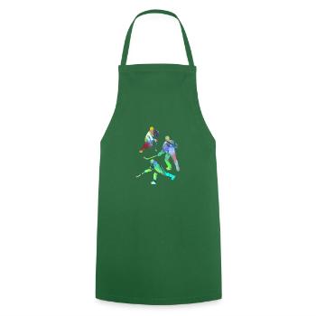 Eishockey, Hockey, Graffiti, bunt, stencil - Kochschürze - Grün - Vorne - AI Model Male 185 dark (185cm)