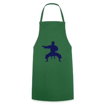 combat karate icone 17 2 - Kochschürze - Grün - Vorne - AI Model Male 185 dark (185cm)