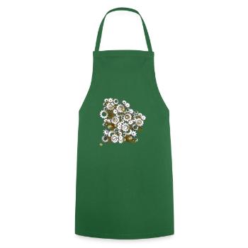 Steampunk gears - Cooking Apron - green - Front - AI Model Male 185 dark (185cm)