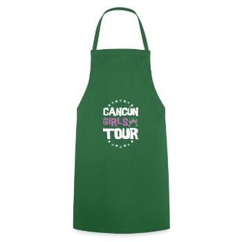 Cancun Girls Tour - Tablier de cuisine - vert foncé - Devant - AI Model Male 185 dark (185cm)