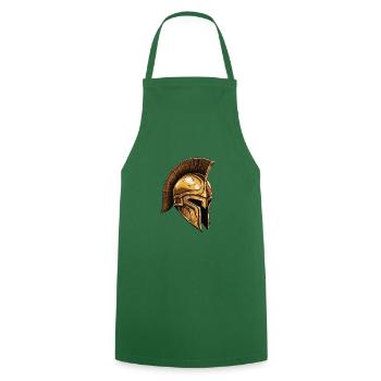 Spartan Warrior Sparta Helmet - Cooking Apron - green - Front - AI Model Male 185 dark (185cm)