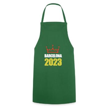 Barcelone 2023 - Tablier de cuisine - vert foncé - Devant - AI Model Male 185 dark (185cm)