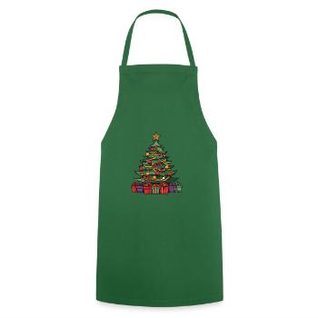 Christmas Tree Xmas Christmas - Cooking Apron - green - Front - AI Model Male 185 dark (185cm)