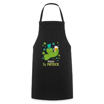 St Patrick - Tablier de cuisine - noir - Devant - AI Model Male 185 dark (185cm)