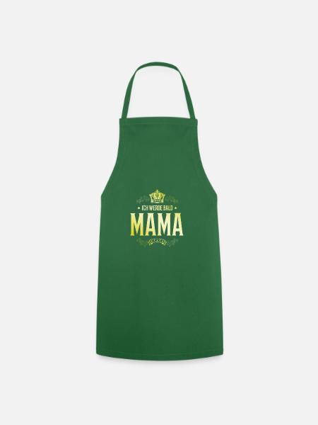 Ich werde Bald Mama - Kochschürze - Grün