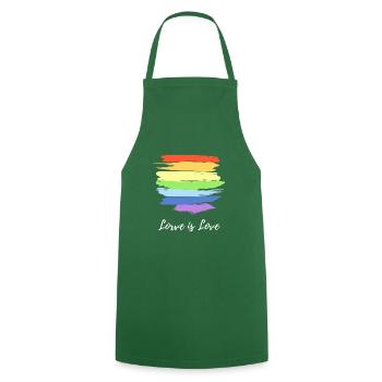 LGBT Gay Shirt Rainbow Lesbian Pride Shirts - Cooking Apron - green - Front - AI Model Male 185 dark (185cm)