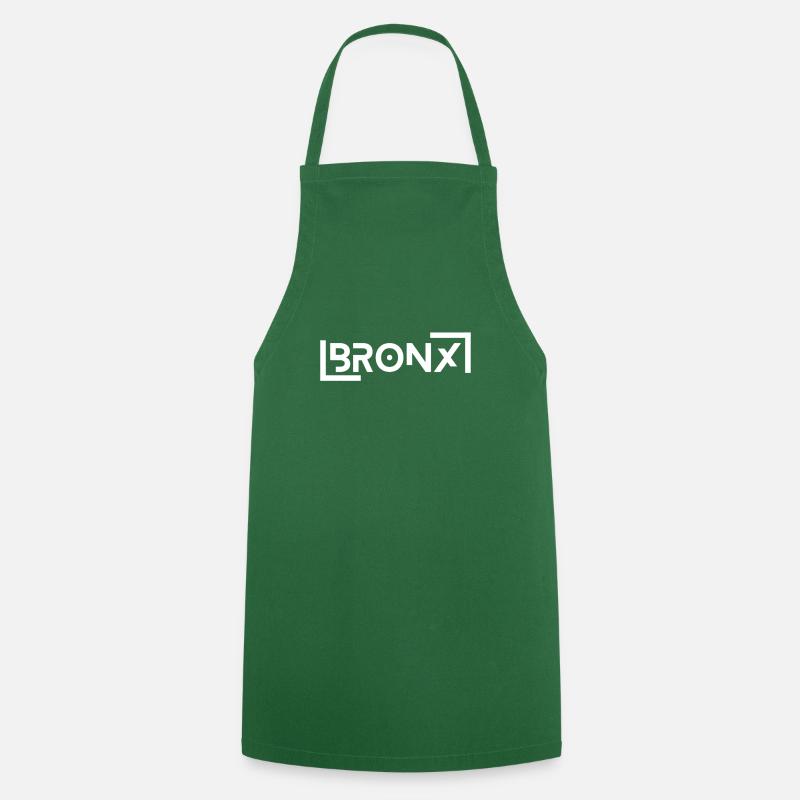 Future City Design – Bronx blanc - Tablier de cuisine - vert foncé