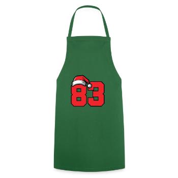 83 Numéro Noël - Tablier de cuisine - vert foncé - Devant - AI Model Male 185 dark (185cm)