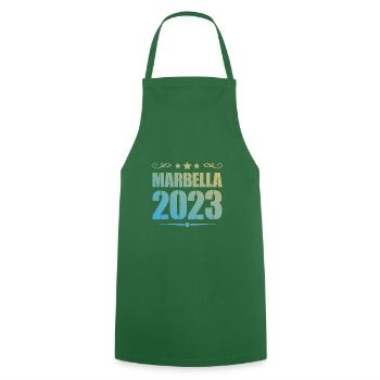 Marbella 2023 - Cooking Apron - green - Front - AI Model Male 185 dark (185cm)