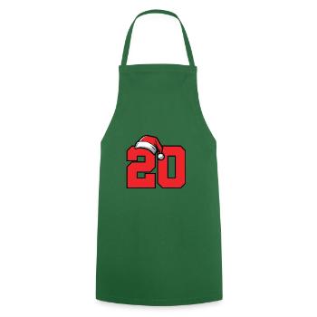 20 Numéro Noël - Tablier de cuisine - vert foncé - Devant - AI Model Male 185 dark (185cm)