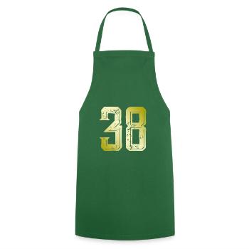 38 number symbol - Cooking Apron - green - Front - AI Model Male 185 dark (185cm)