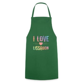 J’adore Lisbonne - Tablier de cuisine - vert foncé - Devant - AI Model Male 185 dark (185cm)