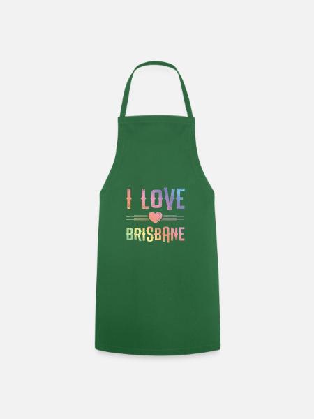 I Love Brisbane - Kochschürze - Grün