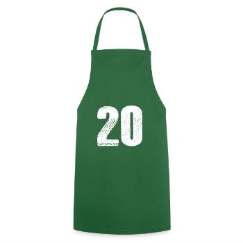 20 Zahl Trikot - Kochschürze - Grün - Vorne - AI Model Male 185 dark (185cm)