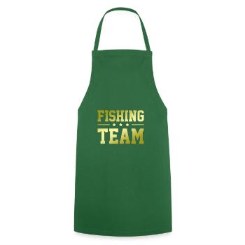 Équipe de pêche - Tablier de cuisine - vert foncé - Devant - AI Model Male 185 dark (185cm)