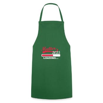 Mother 2025 loading, I will be a mother in 2025 - Cooking Apron - green - Front - AI Model Male 185 dark (185cm)