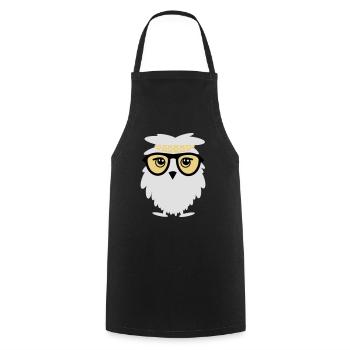 wise owl - Tablier de cuisine - noir - Devant - AI Model Male 185 dark (185cm)