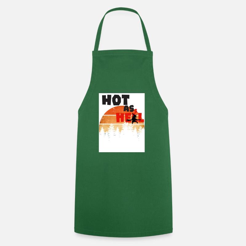 Hot as hell. Hot as hell. - Cooking Apron - green