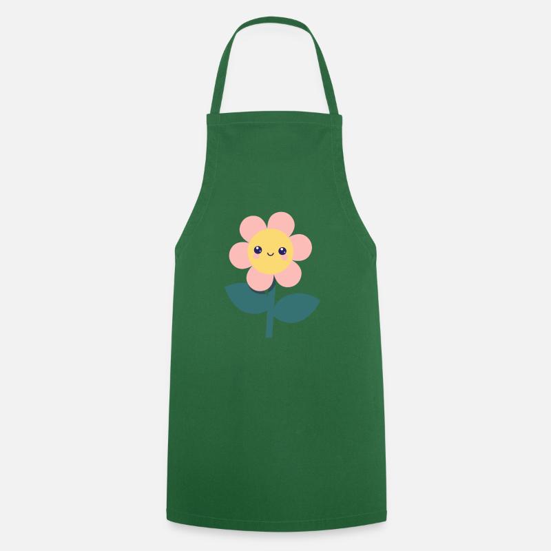 Fleur - Tablier de cuisine - vert foncé