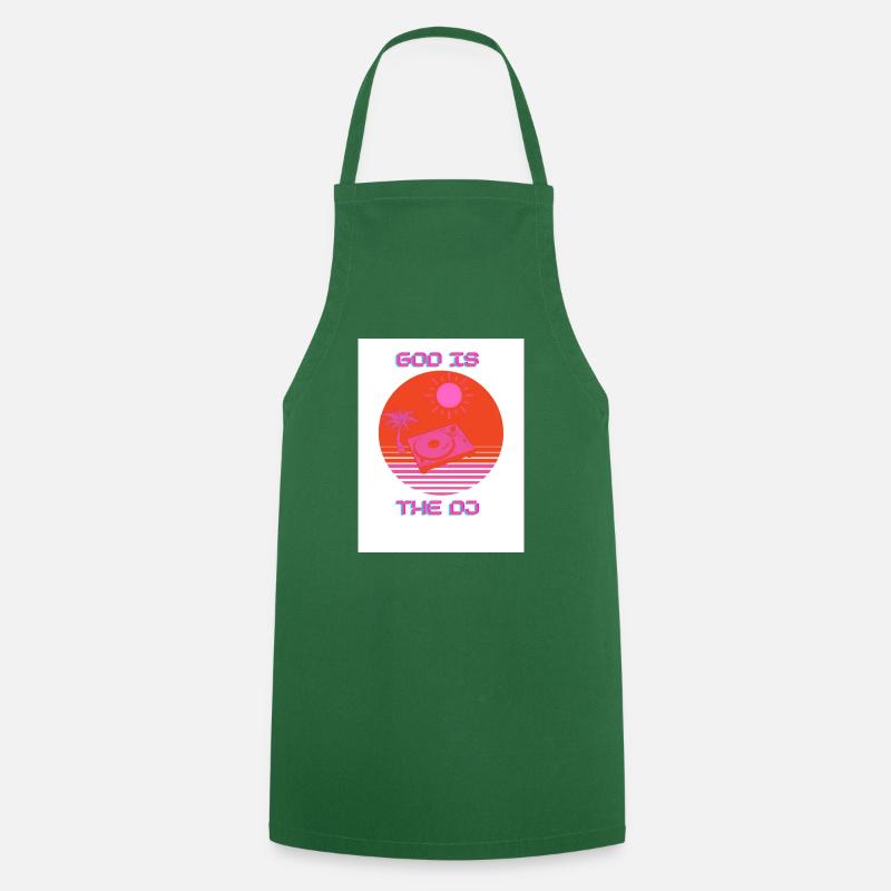 Dieu est le DJ - Tablier de cuisine - vert foncé