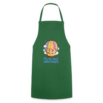 Up, up and aww-way! - Cooking Apron - green - Front - AI Model Male 185 dark (185cm)