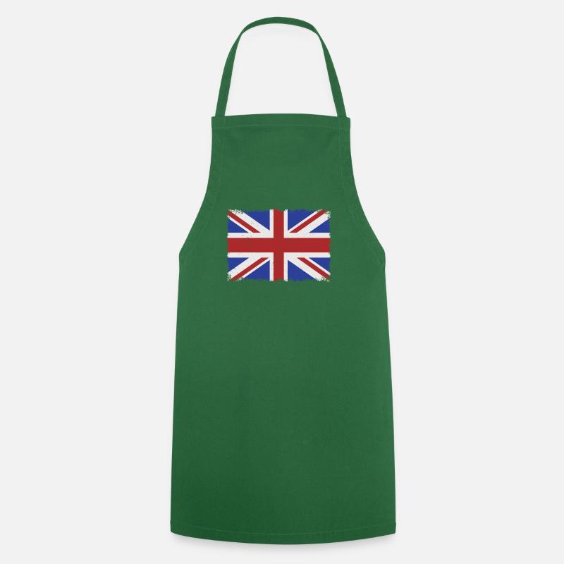 Drapeau Royaume-Uni Grunge - Tablier de cuisine - vert foncé