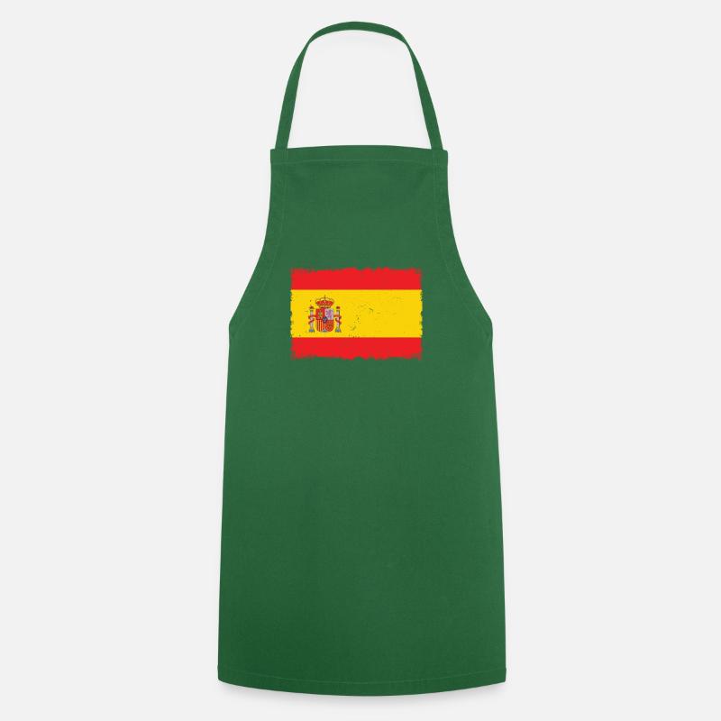 Flagge Spanien Grunge - Kochschürze - Grün
