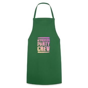 Mykonos Party Crew Bunt - Kochschürze - Grün - Vorne - AI Model Male 185 dark (185cm)