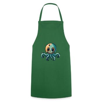 Oktopus Halloween Zombie - Kochschürze - Grün - Vorne - AI Model Male 185 dark (185cm)