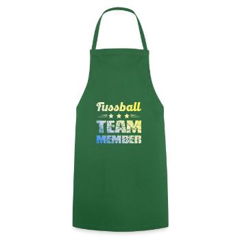 Fussball Team - Kochschürze - Grün - Vorne - AI Model Male 185 dark (185cm)