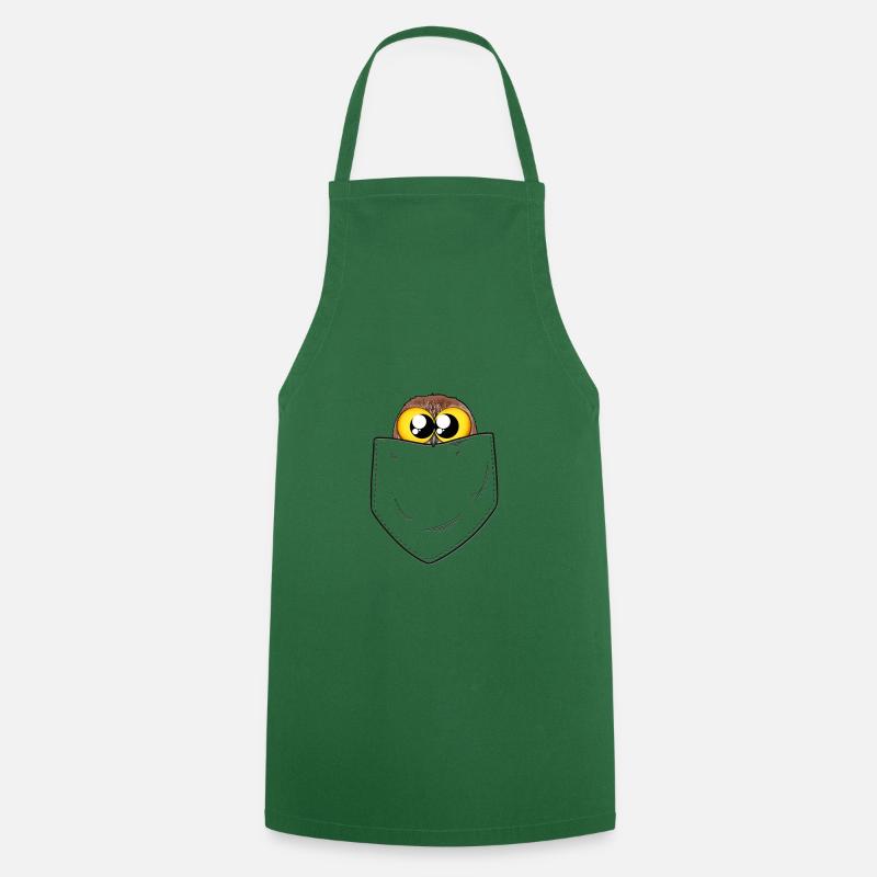 Biboo the owl - Cooking Apron - green