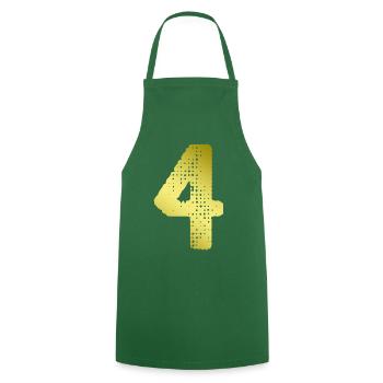 Maillot 4 numéros - Tablier de cuisine - vert foncé - Devant - AI Model Male 185 dark (185cm)