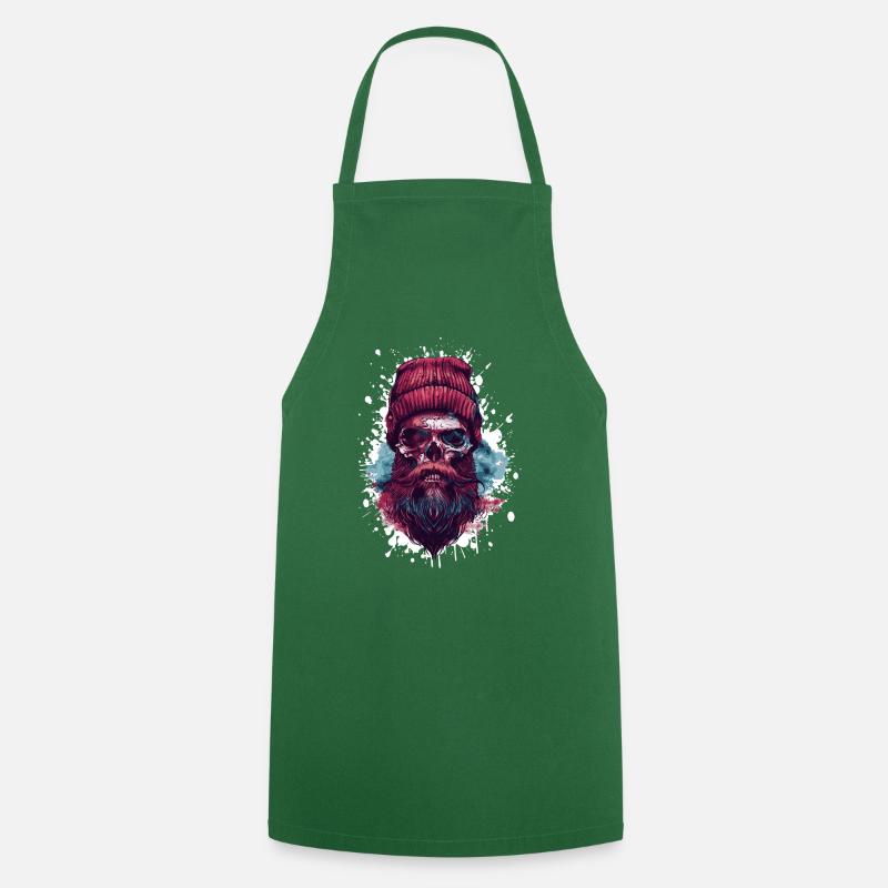 Bûcheron Crâne Bûcheron - Tablier de cuisine - vert foncé