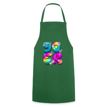 90s,retro,balloons,3d,90s,colorful - Cooking Apron - green - Front - AI Model Male 185 dark (185cm)