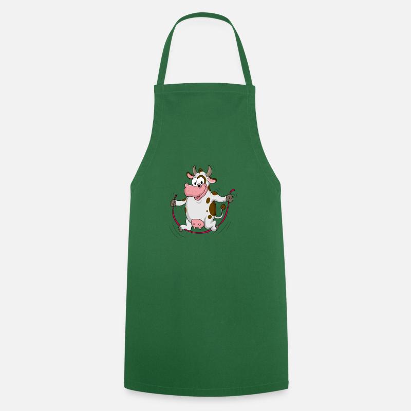Skipping rope cow - Cooking Apron - green