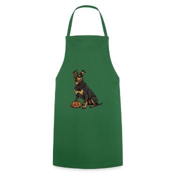 Dobermann Hund Halloween Zombie - Kochschürze - Grün - Vorne - AI Model Male 185 dark (185cm)