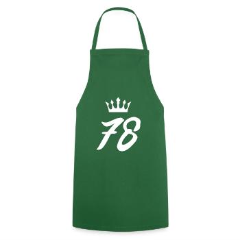 78 Number crown - Cooking Apron - green - Front - AI Model Male 185 dark (185cm)