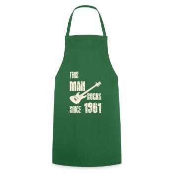 This Man rocks since 1961, birthday shirt - Cooking Apron - green - Front - AI Model Male 185 dark (185cm)