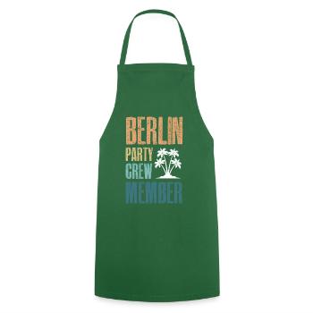 Berlin Party Crew - Kochschürze - Grün - Vorne - AI Model Male 185 dark (185cm)