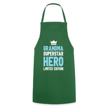 Grandma Limited Edition Saying - Cooking Apron - green - Front - AI Model Male 185 dark (185cm)