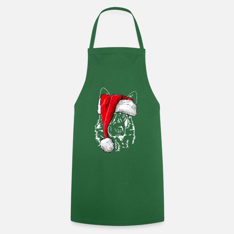 DEUTSCHER SCHÄFERHUND Weihnachten Mütze Wilsigns - Kochschürze - Grün
