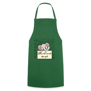 Elefant lustiger Spruch humor Gefängnisbild - Kochschürze - Grün - Vorne - AI Model Male 185 dark (185cm)