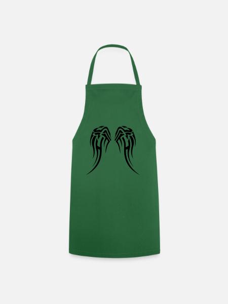 Own color choice, tribal tattoo wings - Cooking Apron - green